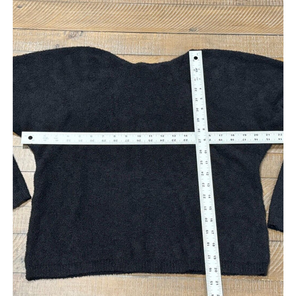 Rachel Zoe Black Fuzzy Pullover Sweater - Women's Size L - Picture 8 of 8
